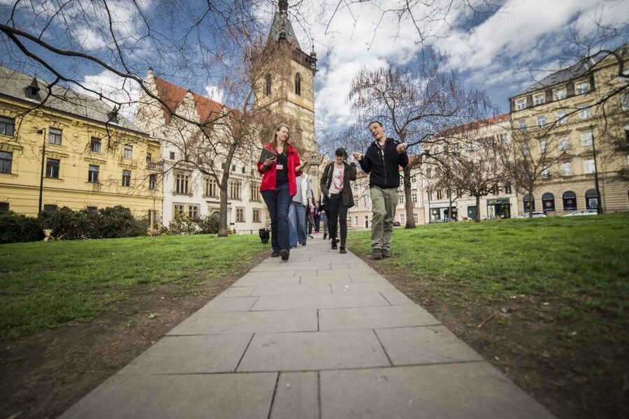 Prague: World War 2 and Operation Anthropoid Walking Tour - Charles Square and the resistance trail toward the memorial stops