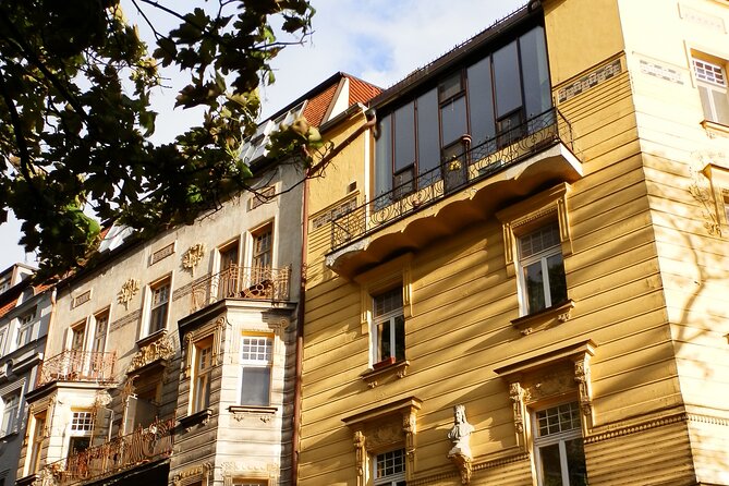 Private Prague Art Nouveau and Cubism Walking Tour - Na Příkopě boulevard and Wenceslas Square: where Art Nouveau shows up as everyday city branding