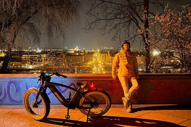Retro Style E-Bike Night Tour in Prague - Live Guided - Lennon Wall, Charles Bridge by Bike, and the Kafka Museum Moment