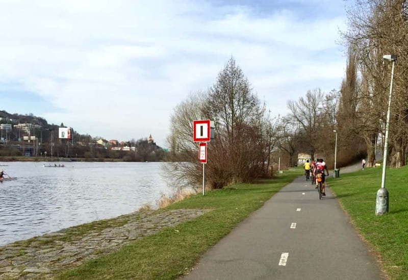 Self-Guided Bike Tour to Unetice Brewery - The Vltava ferry crossing: a small rule that changes your day