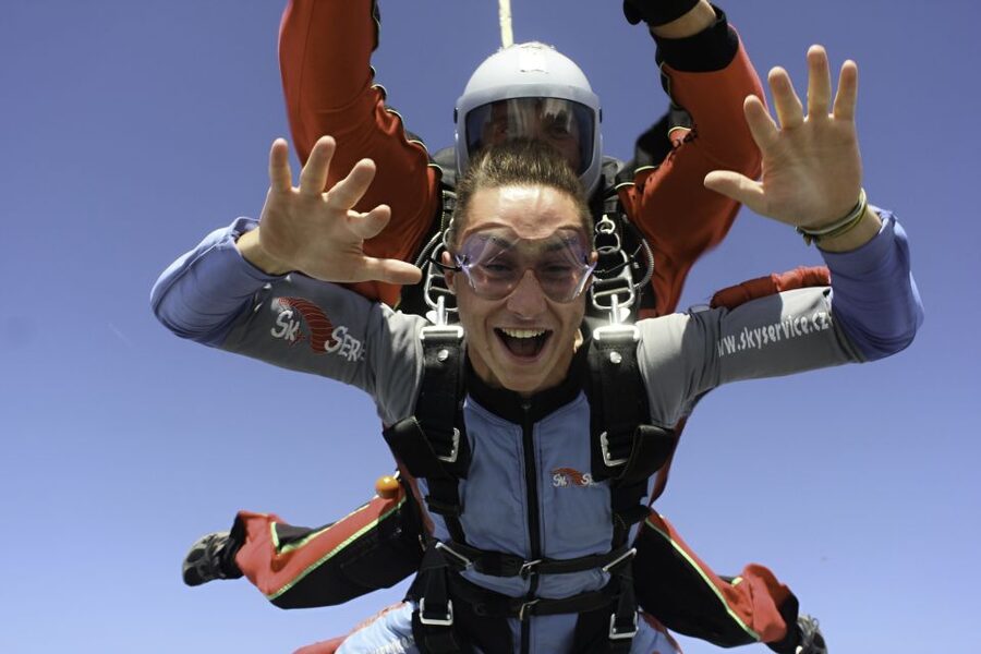 Tandem Skydiving Adventure in Prague - The jump itself: freefall speed and a calmer parachute glide