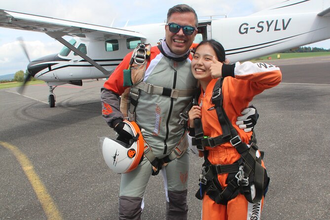 Tandem Skydiving in Prague - Tandem Jump with transfers! - What You Really Get on the Ground: Certificate, Free T-Shirt, Locker, and Gear
