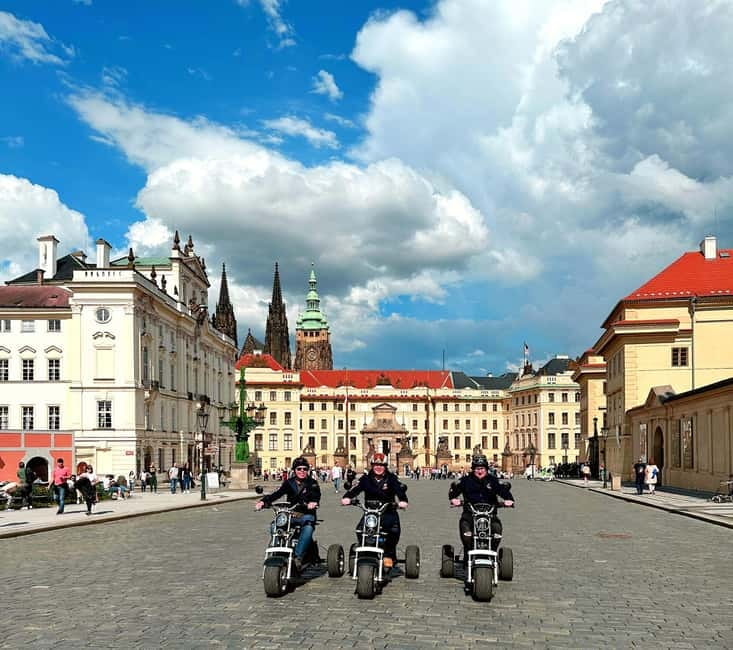 The Best ❤️ Trike Prague city tour live guided in English - John Lennon Wall and Kampa Island: art meets calm