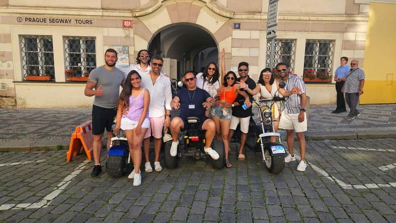 The Best ❤️ Trike Prague city tour live guided in English - Astronomical Clock and Clementinum: guided time, short stops