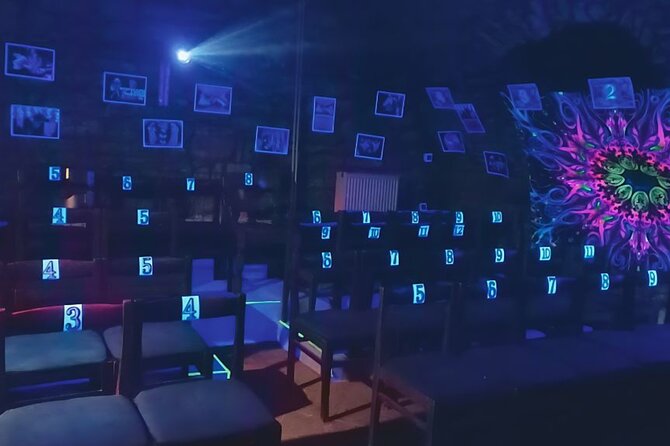 Underground Black Light Theatre Interactive Show in Prague - Film Projection Meets Black Light: How the Visuals Carry the Plot