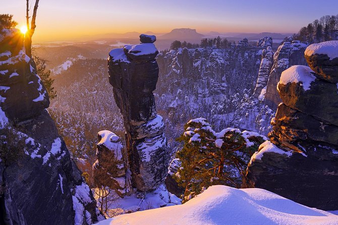 Winter Fairytale The BEST of Bohemian & Saxon Switzerland Hiking Tour - Pravcicka Gate in Winter, Plus VIP Entry When Public Access Is Limited